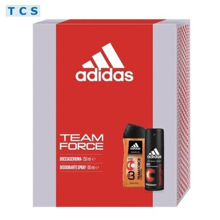 Adidas Team Force Gift Set, Body Deodorant Spray 150 Ml + 3in1 Shower Gel 250 Ml
