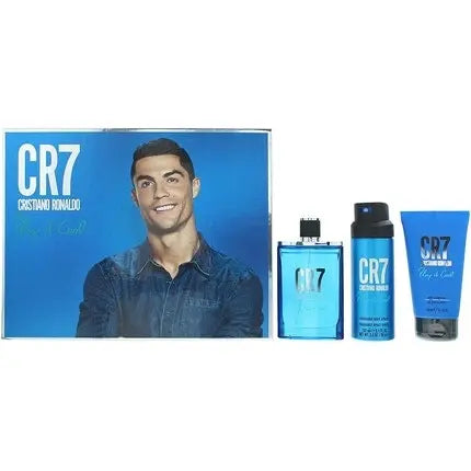 Cristiano Ronaldo Play It Cool 3 Piece Gift Set: - Eau De Toilette 100ml, Shower Gel 150ml, Body Spray 150ml