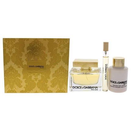 Dolce and Gabbana The One 2.5oz Eau de parfum  Spray 0.33oz Eau de parfum  Spray 3.3oz Perfumed Body Lotion Women 3 Piece Gift Set